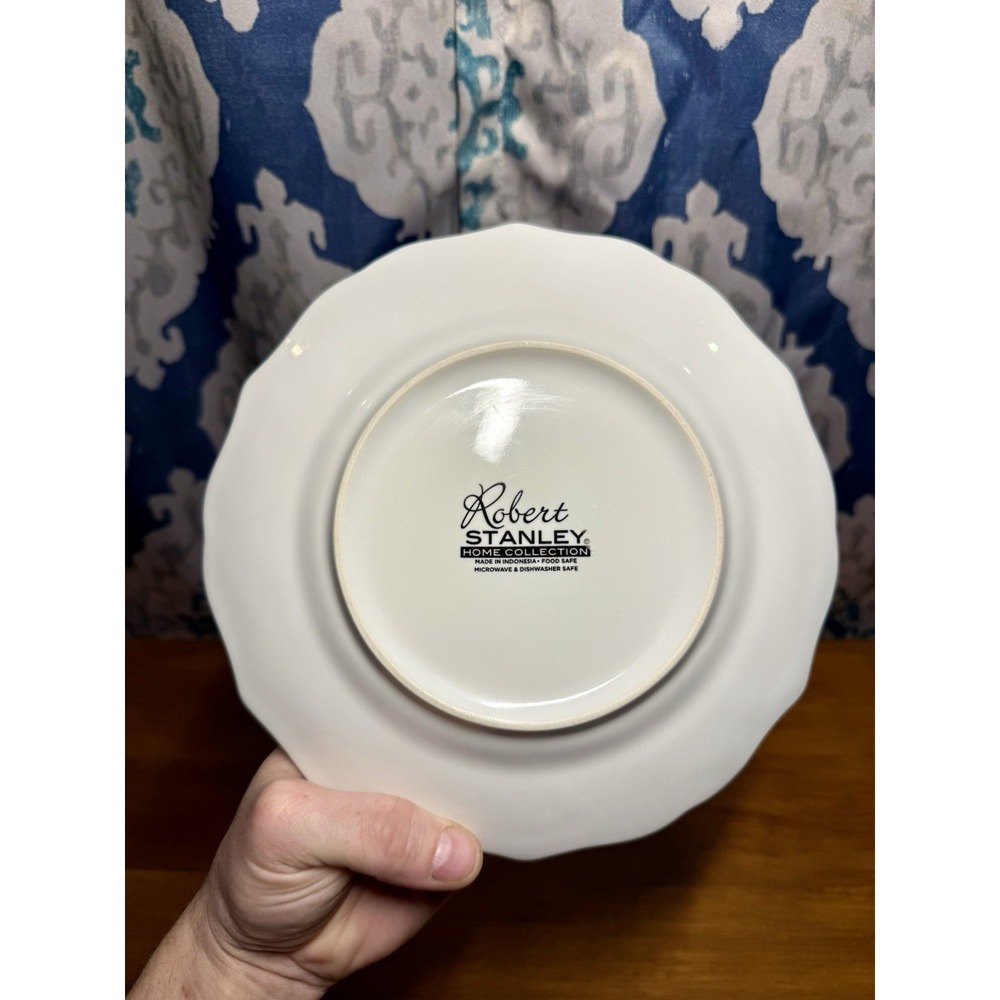 VTG Robert Stanley Home Collection Blue 2PC Christmas Nutcrackers Plates 8.8 in - Picture 8 of 12